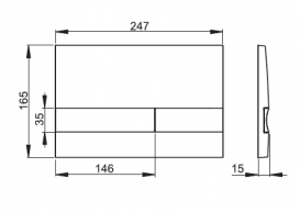 Кнопка управления AlcaPlast для скрытых систем инсталляции белый глянец M1730