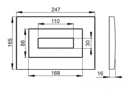 Кнопка управления AlcaPlast для скрытых систем инсталляций черный M478