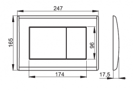 Кнопка управління AlcaPlast для прихованих систем інсталяцій чорний матовий M278