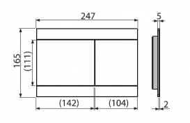 Кнопка управління AlcaPlast Flat Fun Inox для прихованих систем інсталяцій FUN-INOX