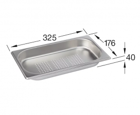 Коландер для мийки Villeroy & Boch 17,6х32,5 см нержавіюча сталь 829906K1