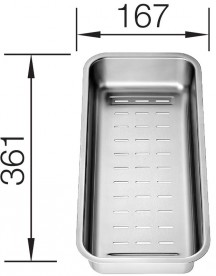 Коландер прямокутний BLANCO нержавіюча сталь 223077