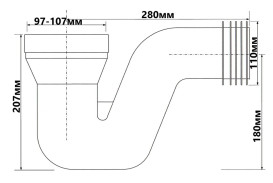 Колено для унитаза McAlpine 120 мм х 4'' полипропилен белый HC43