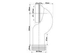 Колено для унитаза McAlpine 90° полипропилен белый HC42