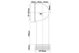 Колено для унитаза McAlpine под углом 90° с гармошкой полипропилен белый HC41