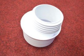 Колено-подключение для унитаза McAlpine L-120 мм со смещением 20 мм с уплотнителем полипропилен белый WC-CON4M-N