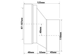Коліно-підключення до унітазу McAlpine зі зміщенням 40 мм без ущільнювача поліпропілен білий WC-CON4B