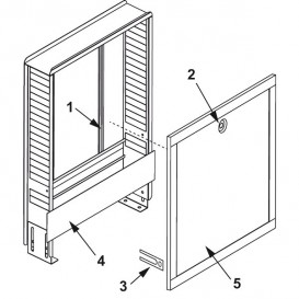 Колекторний шафа TECE TECEfloor VS-UP 110/435 вбудовується сталь білий 77351001