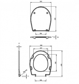 Kolo REKORD сидіння з кришкою тверде з матеріалу Duroplast K90111000