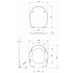 Kolo REKORD сидіння з кришкою тверде з матеріалу Duroplast soft-close K90112000