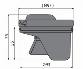 Комбінований гідрозатвор AlcaPlast Smart APV33