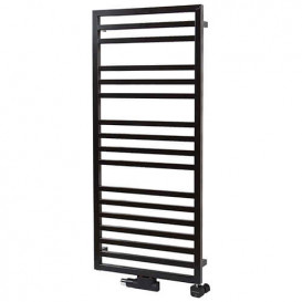 Комбинированный полотенцесушитель Zehnder Quaro Spa 125,1х55 см с тэном NEX черный матовый QS-120-055-9017-NEX-MB