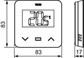 Комнатный блок управления TECE TECEfloor SH-DT со встроенным датчиком температуры черный 77420052