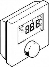Комнатный термостат Viega Fonterra 1244 230 V с цифровым дисплеем белый 759025