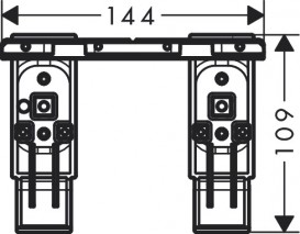 Комплект адаптеров для монтажа на рейлинг Hansgrohe Axor Universal Accessories 42870350