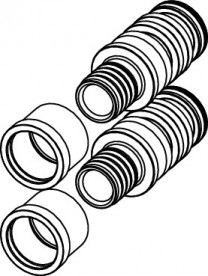 Комплект адаптеров TECE TECEfloor типа TECEflex для промышленного коллектора для систем отопления 77390114