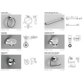 Комплект аксесуарів для ванної кімнати Sonia Loop білий / хром 179718