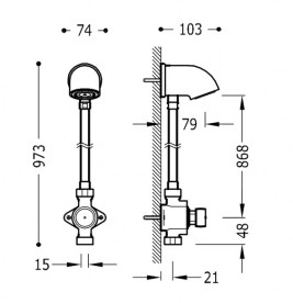 Комплект для душу Tres Tempotres хром 112161