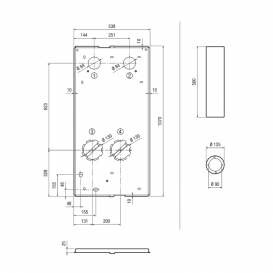 Комплект для монтажу в стіну без обробки WS 75 RSAP 0093.1615