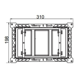 Комплект для монтажа заподлицо кнопок смыва Villeroy & Boch ViConnect 300S/G нержавеющая сталь 922159LC