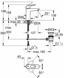 Комплект Grohe Mega Bundle BauLoop 39427MB1