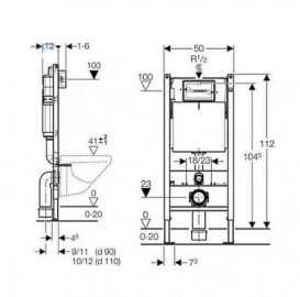 Комплект інсталяції Geberit Duofix PRO 20 з унітазом Kolo Idol із сидінням soft-close та клавішою змиву Delta01 білий 118.315.11.2