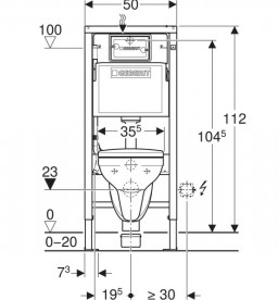 Система инсталляции Geberit Duofix PRO 20 с унитазом Kolo Idol с сидением soft-close и клавишей смыва Delta01 глянцевый хром 118.315.21.3