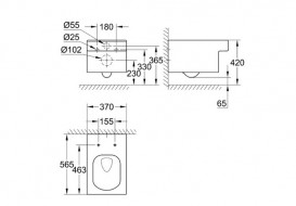 Комплект инсталляции Grohe Rapid SL c унитазом Eurocube и крышкой Soft close UA39244CB0