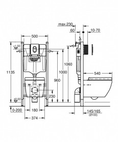Комплект инсталляции Grohe Solido 5в1 с унитазом Euro Ceramic Rimless Soft close 39701000