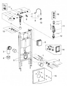 Комплект инсталляции Grohe Solido 5в1 с унитазом Euro Ceramic Rimless Soft close 39701000