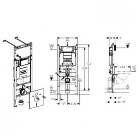 Комплект інсталяція Geberit Duofix 111.362.00.5 + унітаз Flaminia APP AP118G з кришкою Soft Close QKCW05