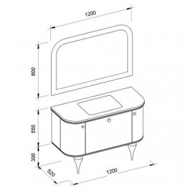  	Комплект ножек Marsan Amelie 30 см графит Amelie300graphite