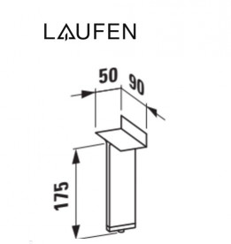 Комплект ножек для мебели Laufen Kartell алюминий хром H4076600330001