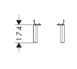 Комплект ножек для тумбы под раковину Hansgrohe Xelu Q алюминий хром 54145000