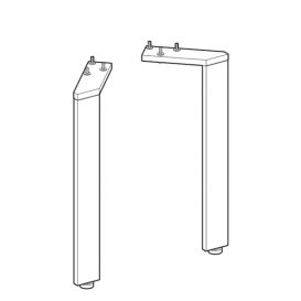 Комплект ножек Geberit Acanto 2 шт для шкафчика под раковину глянцевый хром 500.657.00.2