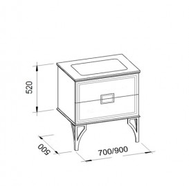 Комплект ножек Marsan Amande 31 см хром Amande310