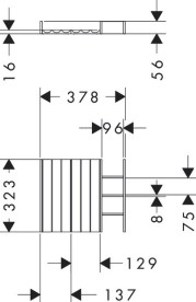 Комплект органайзерів для тумби Hansgrohe IntraStoris темний горіх 54232630
