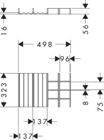 Комплект органайзерів для тумби Hansgrohe IntraStoris темний горіх 54234630