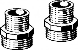 Комплект переходников Viega 1022.6 R½хG¾ бронза никелированная матовая 153687