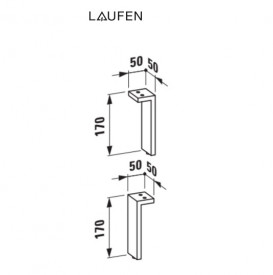 Комплект регулируемых ножек для тумбы под раковину Laufen Kartell алюминий хром H4076200330041