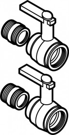 Комплект шаровых кранов Viega Fonterra 1041.1 Rp2 бронза  656485