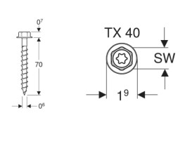 Комплект шурупів і дюбелів для кріплення системних рейок Geberit Duofix 111.089.00.1