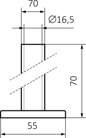 Комплект прихованого монтажу Теrma 70 мм хром TGPCR001