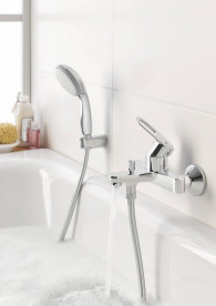 Комплект смесителей для ванной Grohe BauLoop 3 в 1 с душевой системой хром UA123215TM