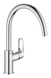 Комплект смесителей для ванной Grohe BauFlow 4 в 1 с душевым набором и смесителем для кухни хром UA121640K1