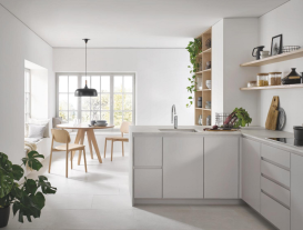 Комплект змішувачів для ванної Grohe Eurosmart 4 в 1 з душовим набором та змішувачем для кухні хром UA123248M3