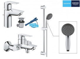 Комплект смесителей для ванной Grohe QuickFix Start Edge 3 в 1 с душевым набором хром UA202501SQ