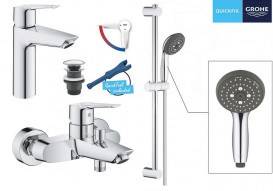 Комплект змішувачів для ванної Grohe QuickFix Start 3 в 1 з душовим набором хром UA202301ME