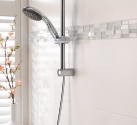 Комплект змішувачів для ванної Grohe QuickFix Start Edge 3 в 1 з душовим набором хром UA202502SE
