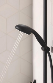 Комплект змішувачів для ванної Grohe QuickFix Start 3 в 1 із душовим набором чорний матовий UA303301MQ